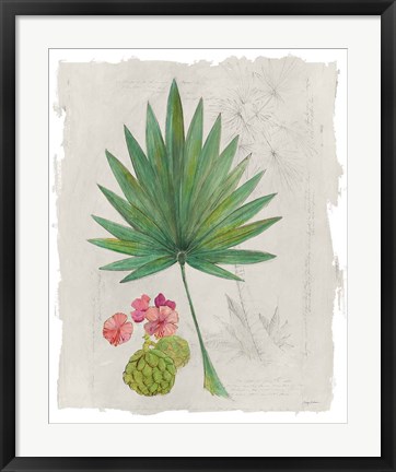 Framed Botanical Journal II Light Print