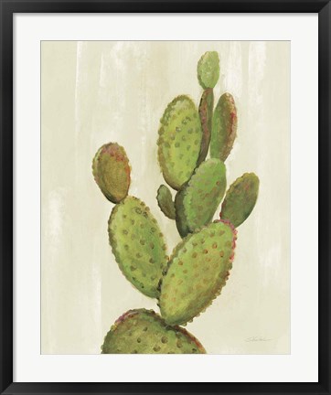 Framed Front Yard Cactus I Print