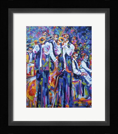 Framed Dixieland Jazz Band Print