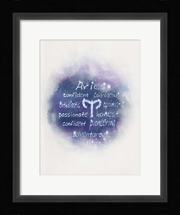 Framed Starlight Astology Aries Print