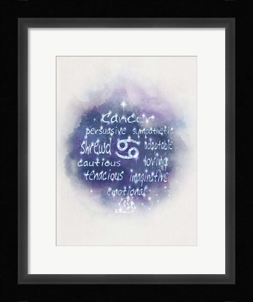 Framed Starlight Astology Cancer Print