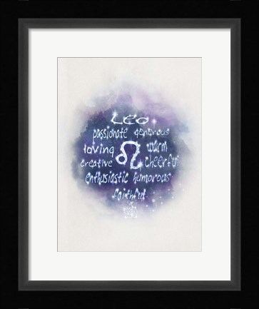 Framed Starlight Astology Leo Print
