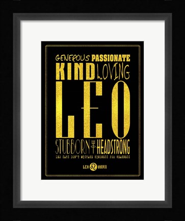 Framed Leo Print