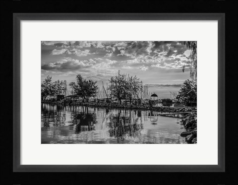Framed Clouds Floating on Water Print