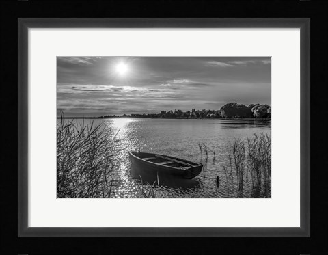Framed Lonely Boat Print