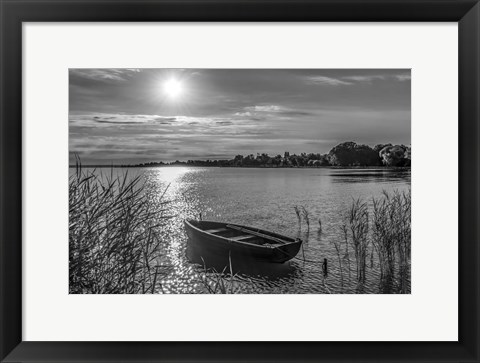 Framed Lonely Boat Print