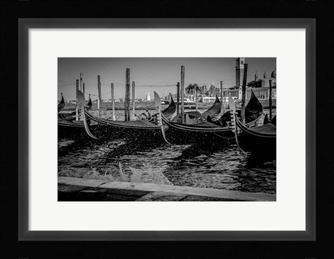 Framed Row of Gondolas 02 Print