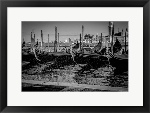 Framed Row of Gondolas 02 Print