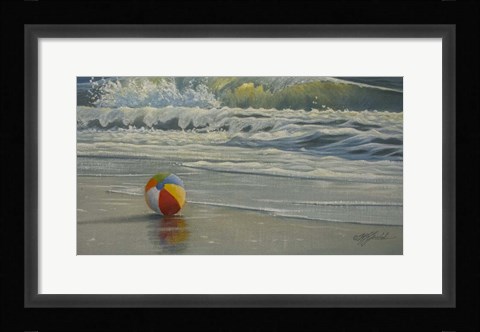Framed Beach Ball in Surf Print