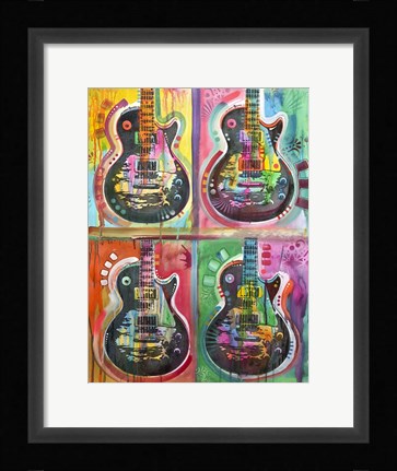 Framed Les Paul 4UP Print