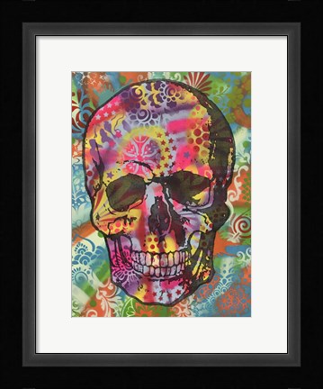 Framed Skull 1UP Print