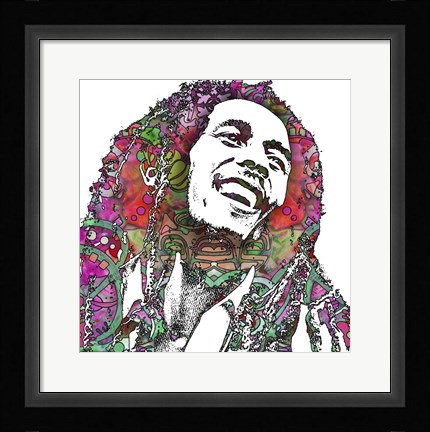 Framed Bob Marley 3 Print