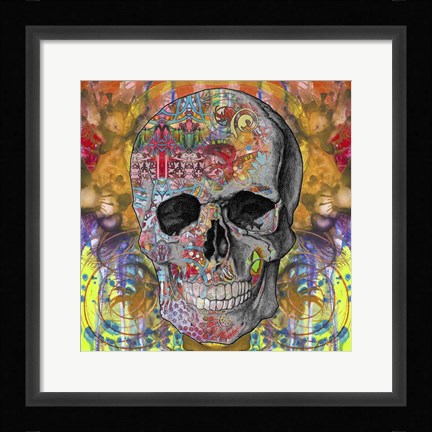 Framed Smile Skull Print