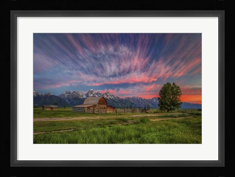 Framed Beneath Teton Glory Print