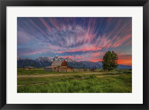 Framed Beneath Teton Glory Print