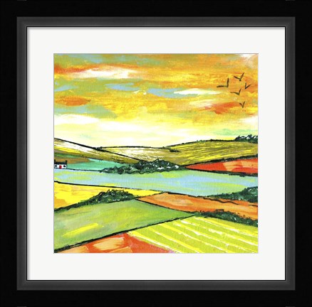 Framed Scottish Citrus Fields Print