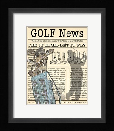Framed Golf News 1 Print