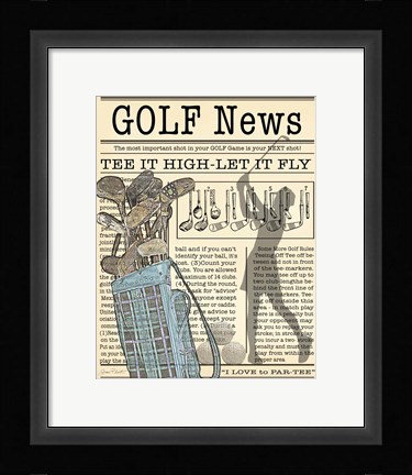 Framed Golf News 2 Print