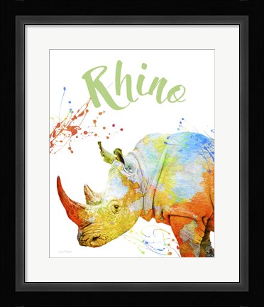 Framed Colorful Safari Animals B Print