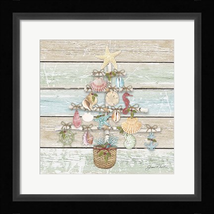 Framed Coastal Christmas A Print