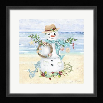 Framed Coastal Christmas F Print