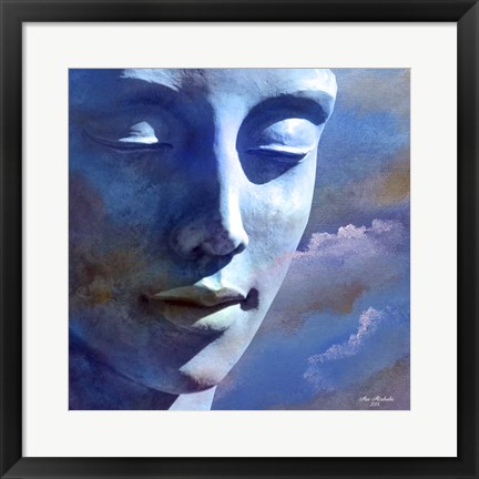 Framed Statue Face Print