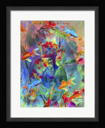 Framed Sea Of Colors 4 Print