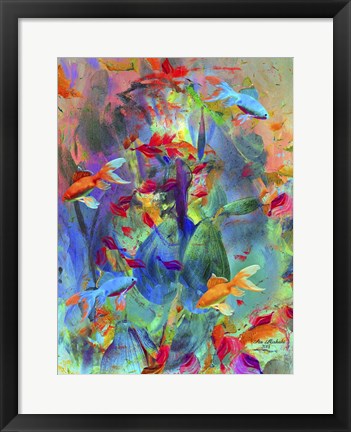 Framed Sea Of Colors 4 Print