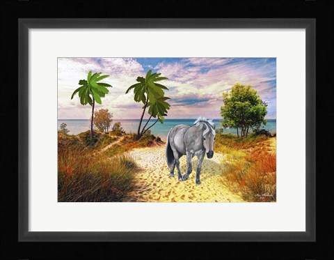 Framed Wild Horse Of The Sea Print