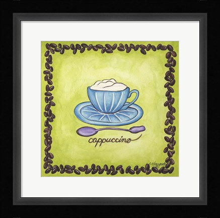 Framed Coffees Cappuccino Print
