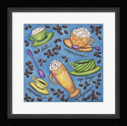Framed Coffees Collage Print