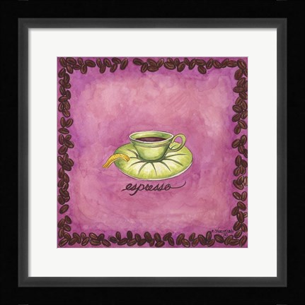 Framed Coffees Espresso Print