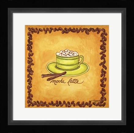 Framed Coffees Mocha Latte Print