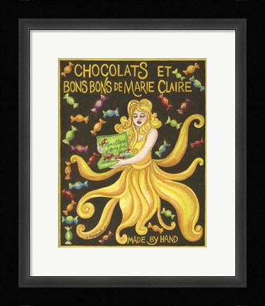 Framed Food Labels Chocolat Print