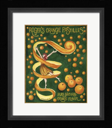 Framed Food Labels Orange Pastilles Print