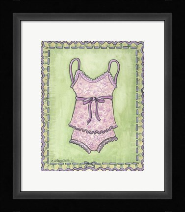 Framed Lingerie Pink Cami Set Print