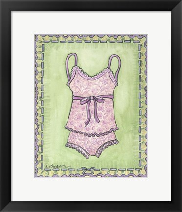 Framed Lingerie Pink Cami Set Print
