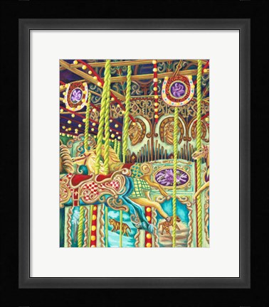 Framed Carousel No Name Horses Print