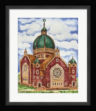 Framed Synagogue Katowice Exterior Print