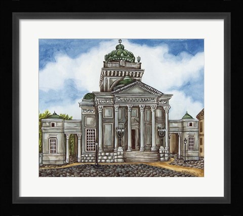 Framed Synagogue Warsaw Exterior Print
