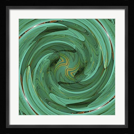 Framed Emerald Swirl Print