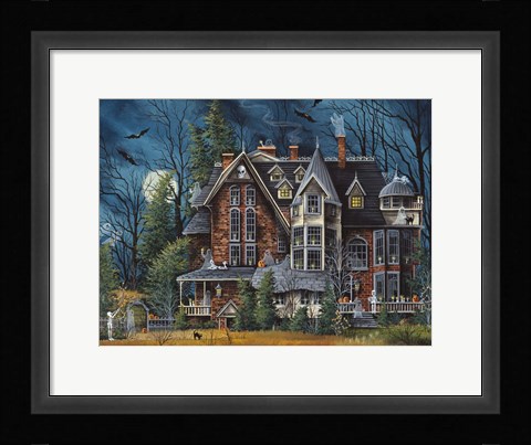 Framed Decorating the Haunted House Print