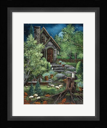 Framed Fairyland and Fireflies Print