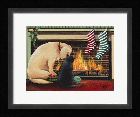 Framed Waiting for Santa Print