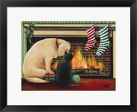 Framed Waiting for Santa Print