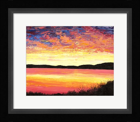 Framed Impressionists Sunset Print