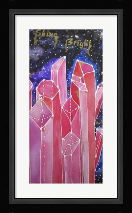 Framed Shine Bright Strawberry Quartz Print