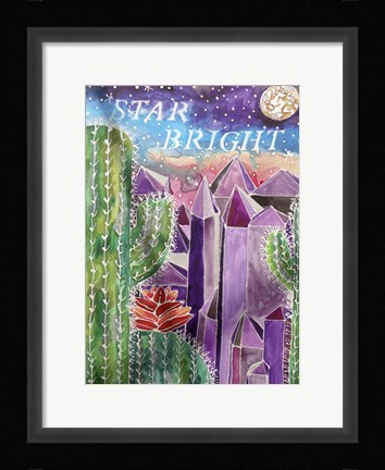 Framed Amethyst Cactus Quartz Print