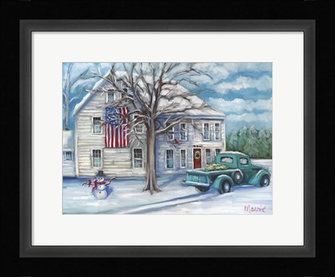 Framed Christmas Delivery Mystic Print