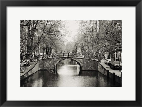 Framed Amsterdam Canal Print